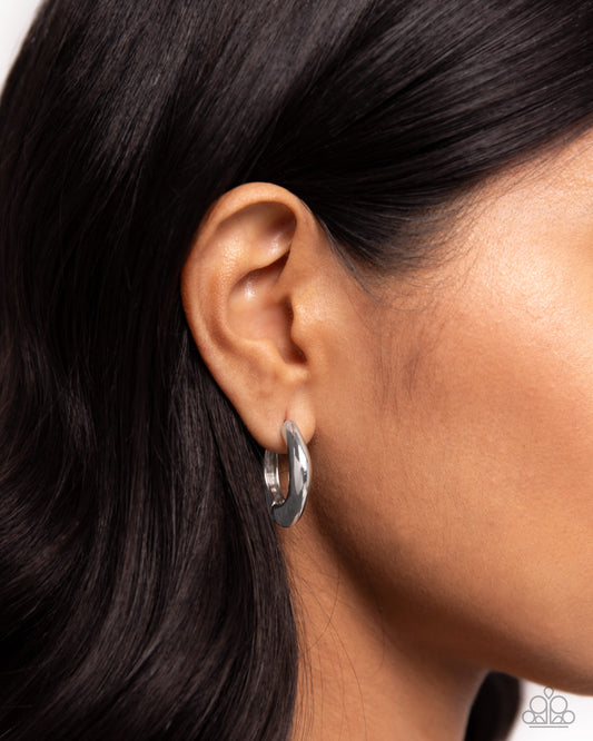 Monochromatic Makeover Silver Hoop Earrings