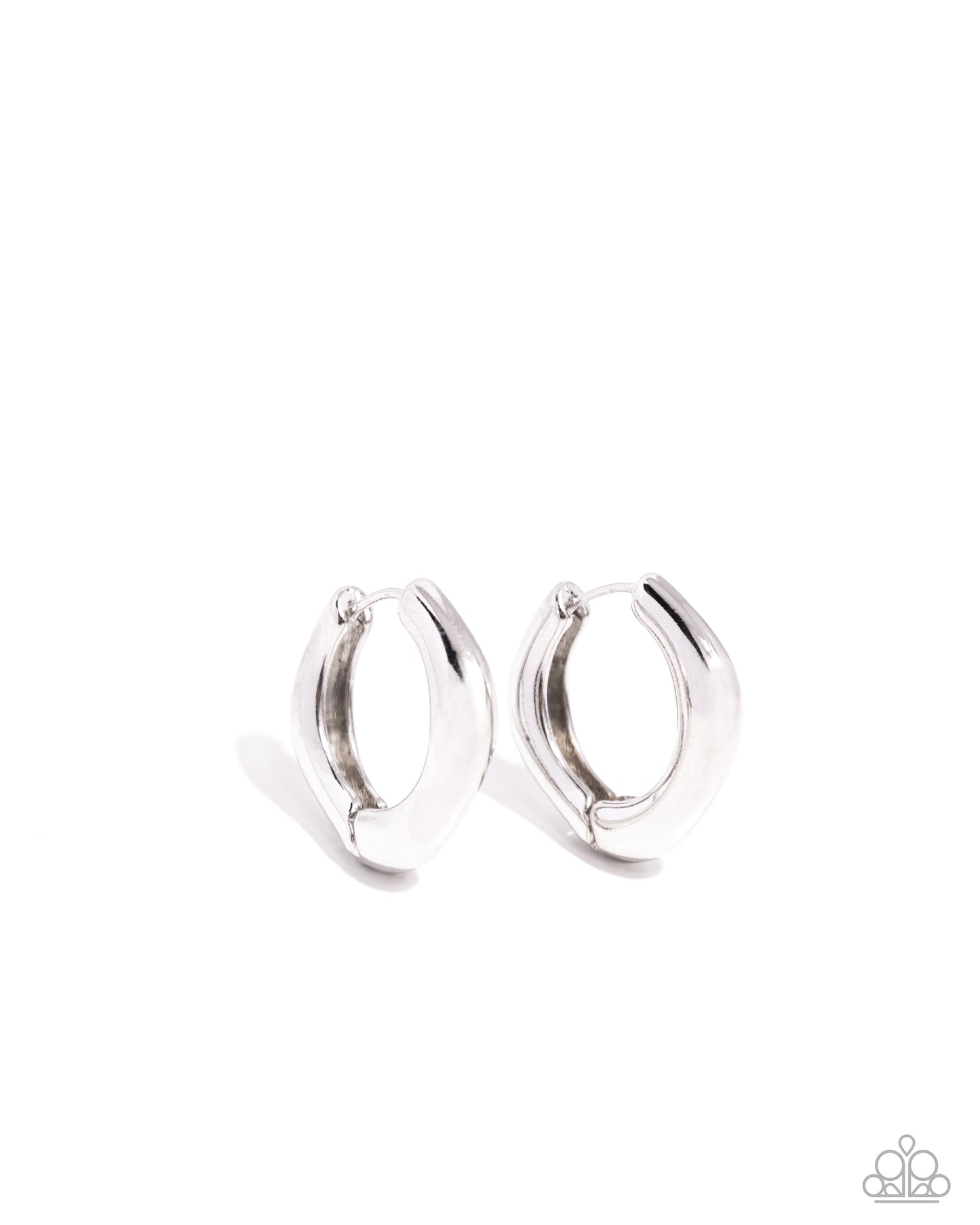 Monochromatic Makeover Silver Hoop Earrings