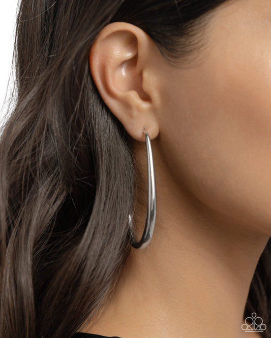 Exclusive Element Silver Hoop Earrings Paparazzi
