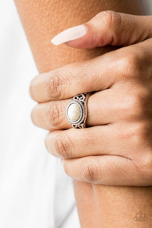 Set In Stone White Ring