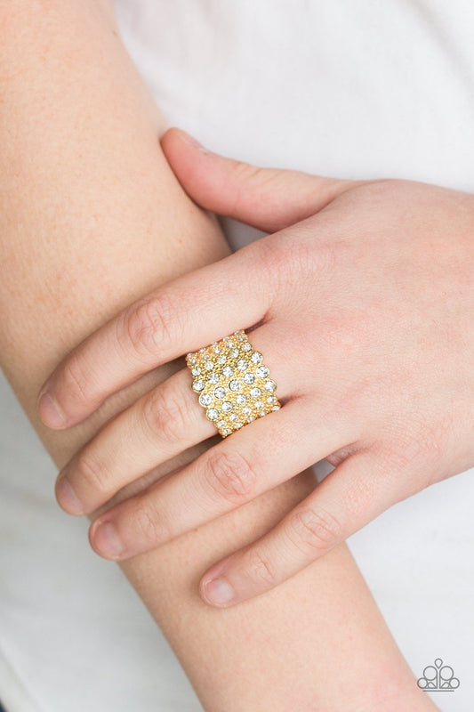 Million Dollar Masquerade Gold Ring - Daria's Blings N Things