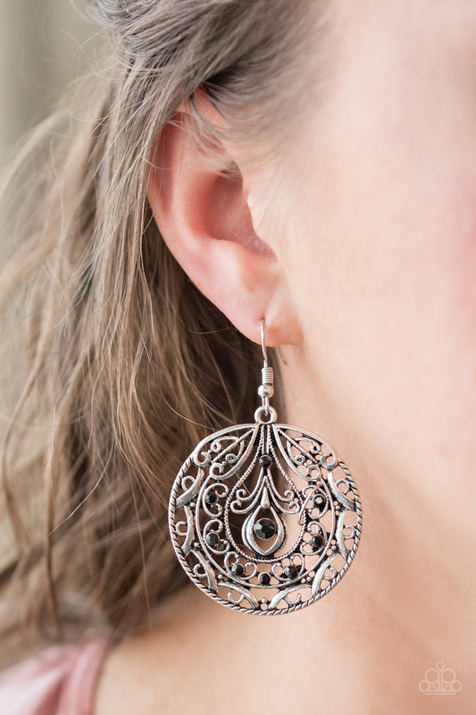 Choose To Sparkle Black Earrings - Daria's Blings N Things