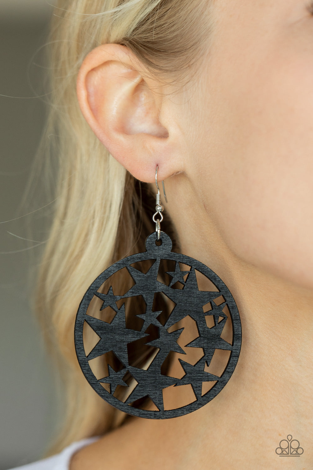 Cosmic Paradise Black Earrings Paparazzi