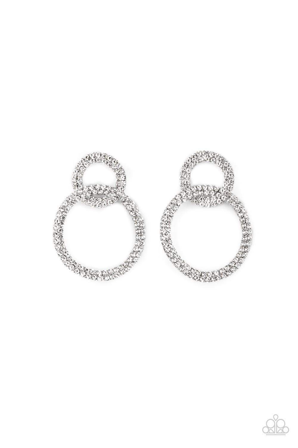 Intensely Icy Black Post Earrings Paparazzi