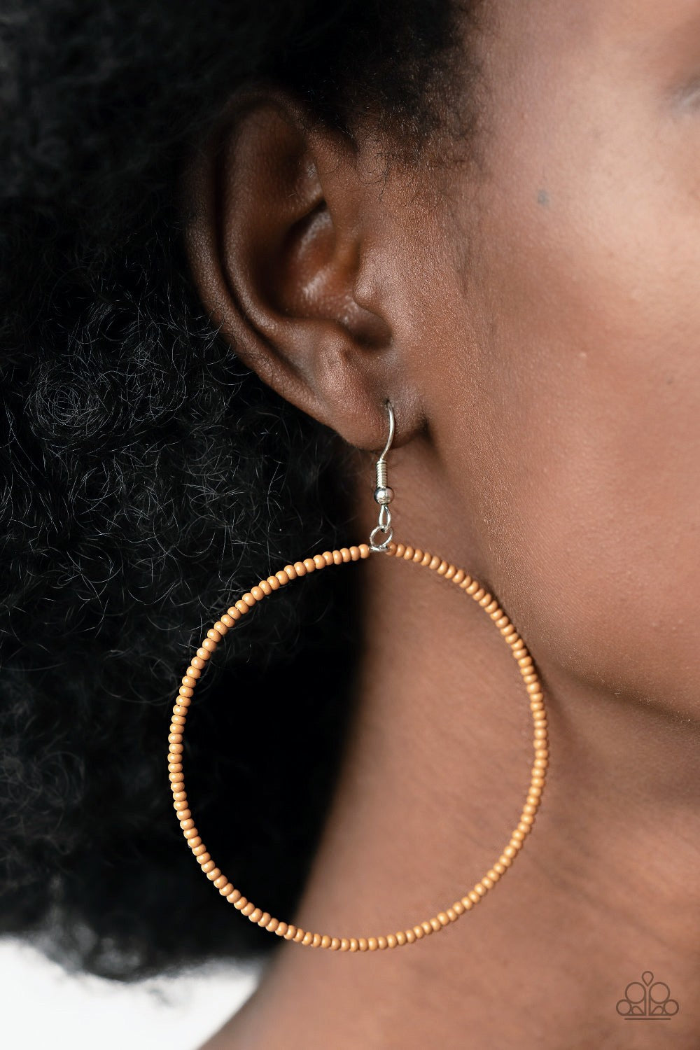 Basically Beaded Brown Earrings Paparazzi