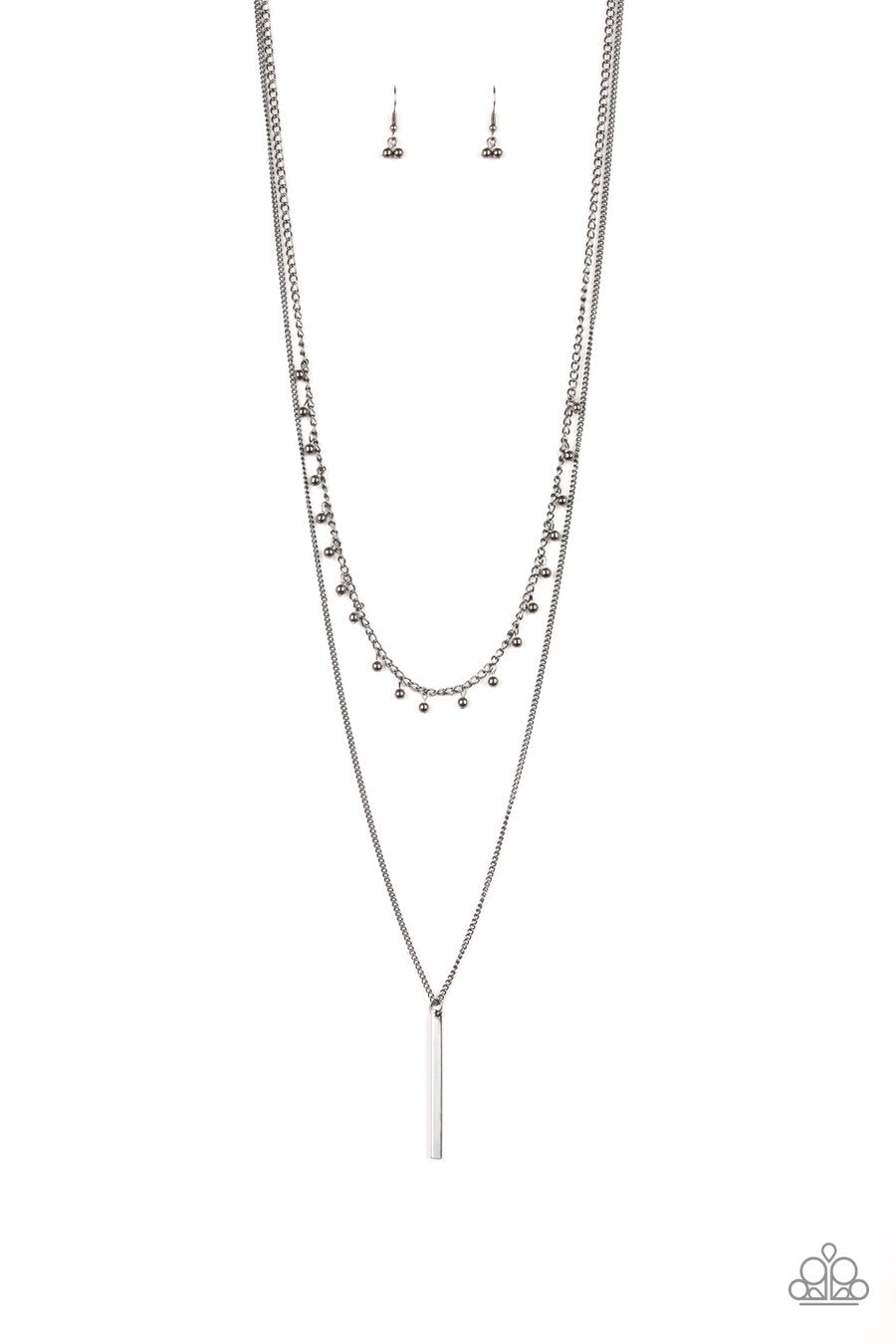 Keep Your Eye On The Pendulum Black Necklace - Daria's Blings N Things