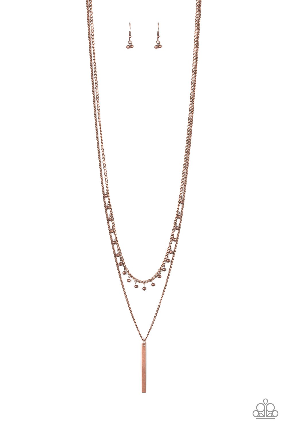 Keep Your Eye On The Pendulum Copper Necklace Paparazzi