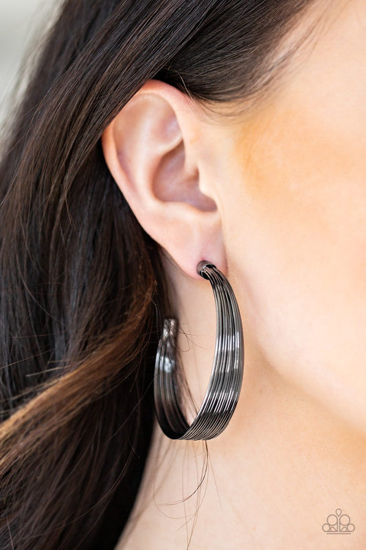 Live Wire Black Earrings