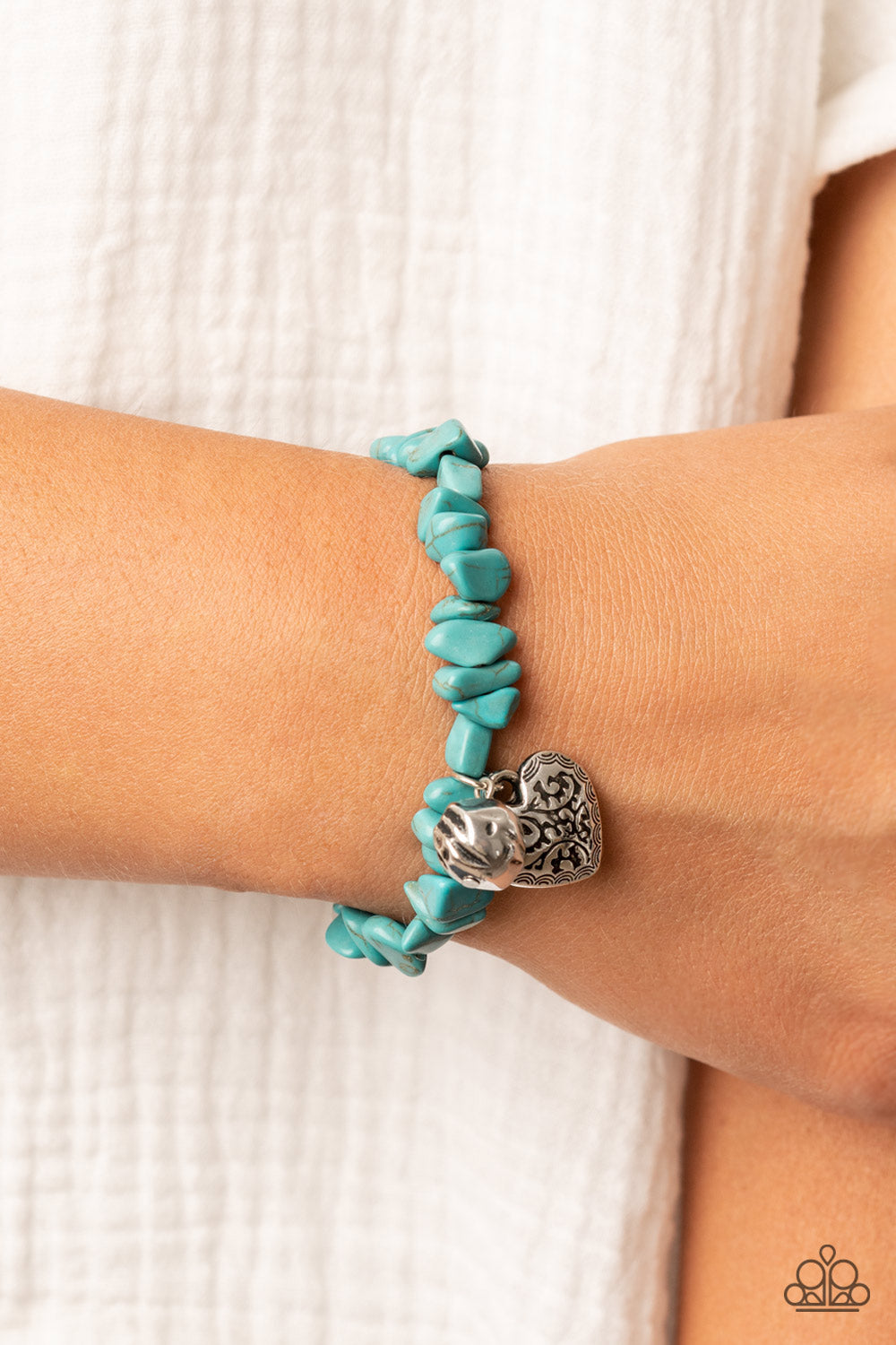 Love You to Pieces Blue Bracelet Paparazzi