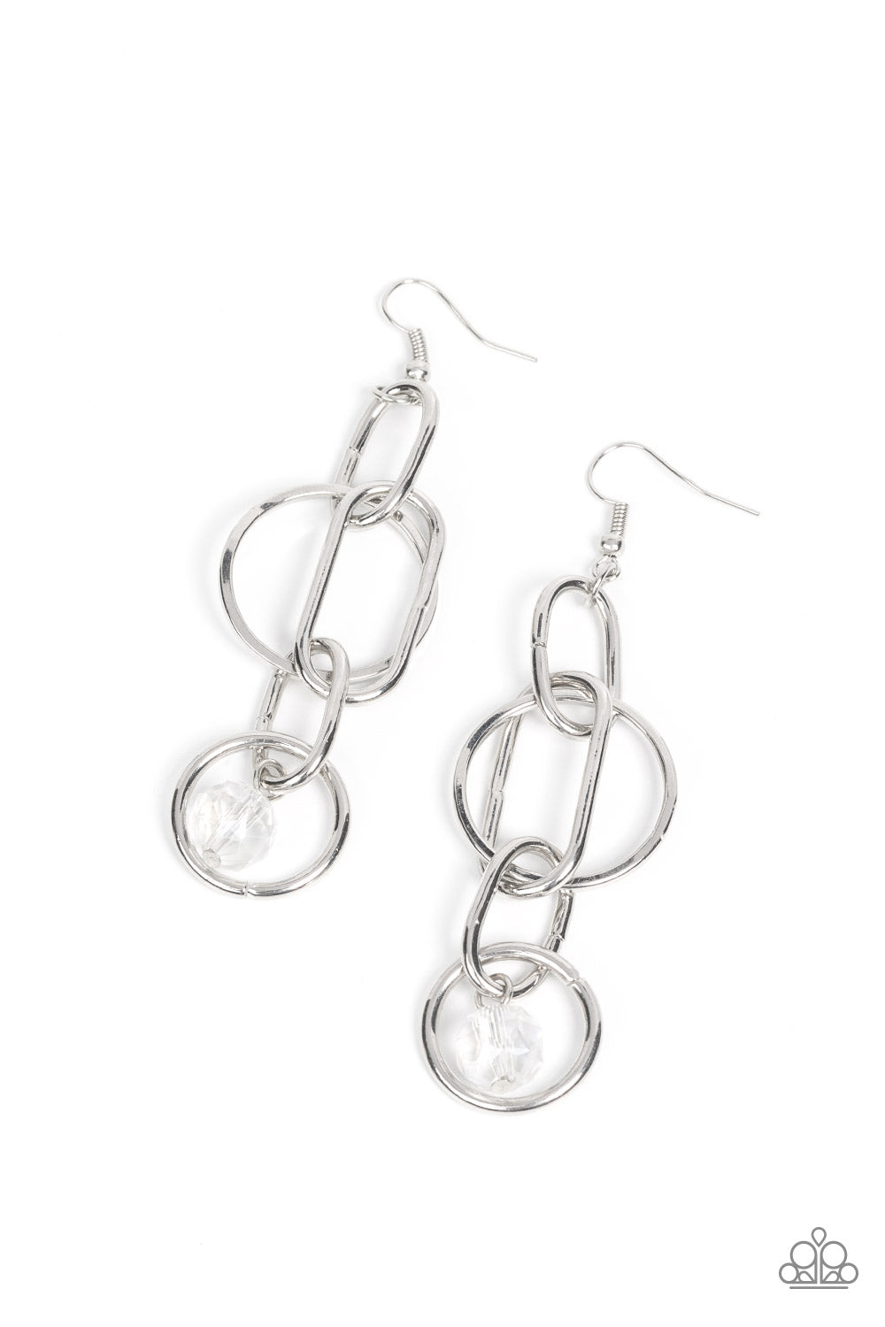 Park Avenue Princess White Earrings Paparazzi