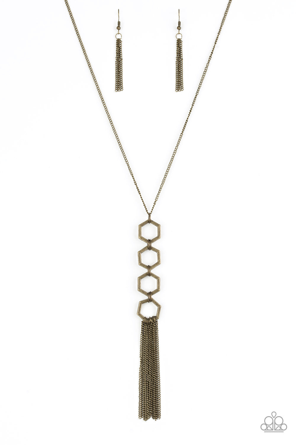 Ready, Set, GEO! Brass
Necklace Paparazzi
