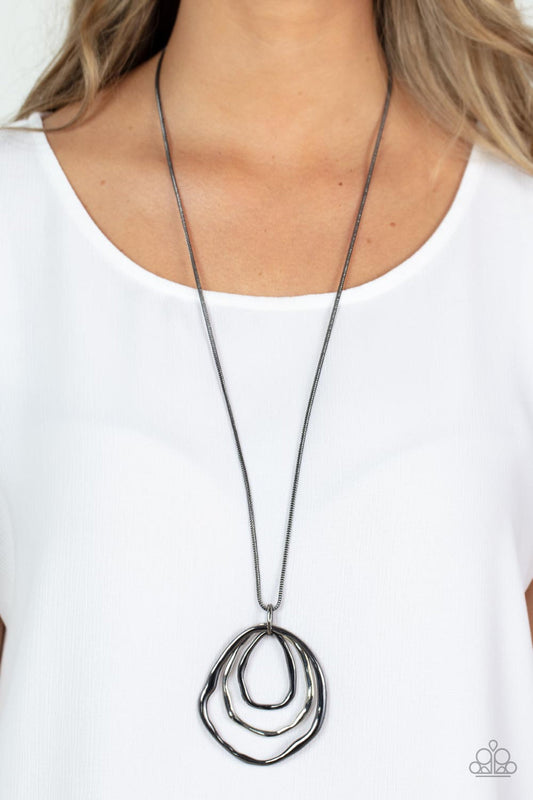 Revamped Relic Black Necklace Paparazzi