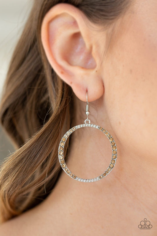 Risky Ritz Brown Earrings