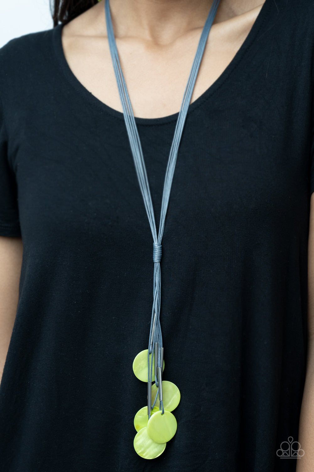 Tidal Tassels Green Necklace Paparazzi