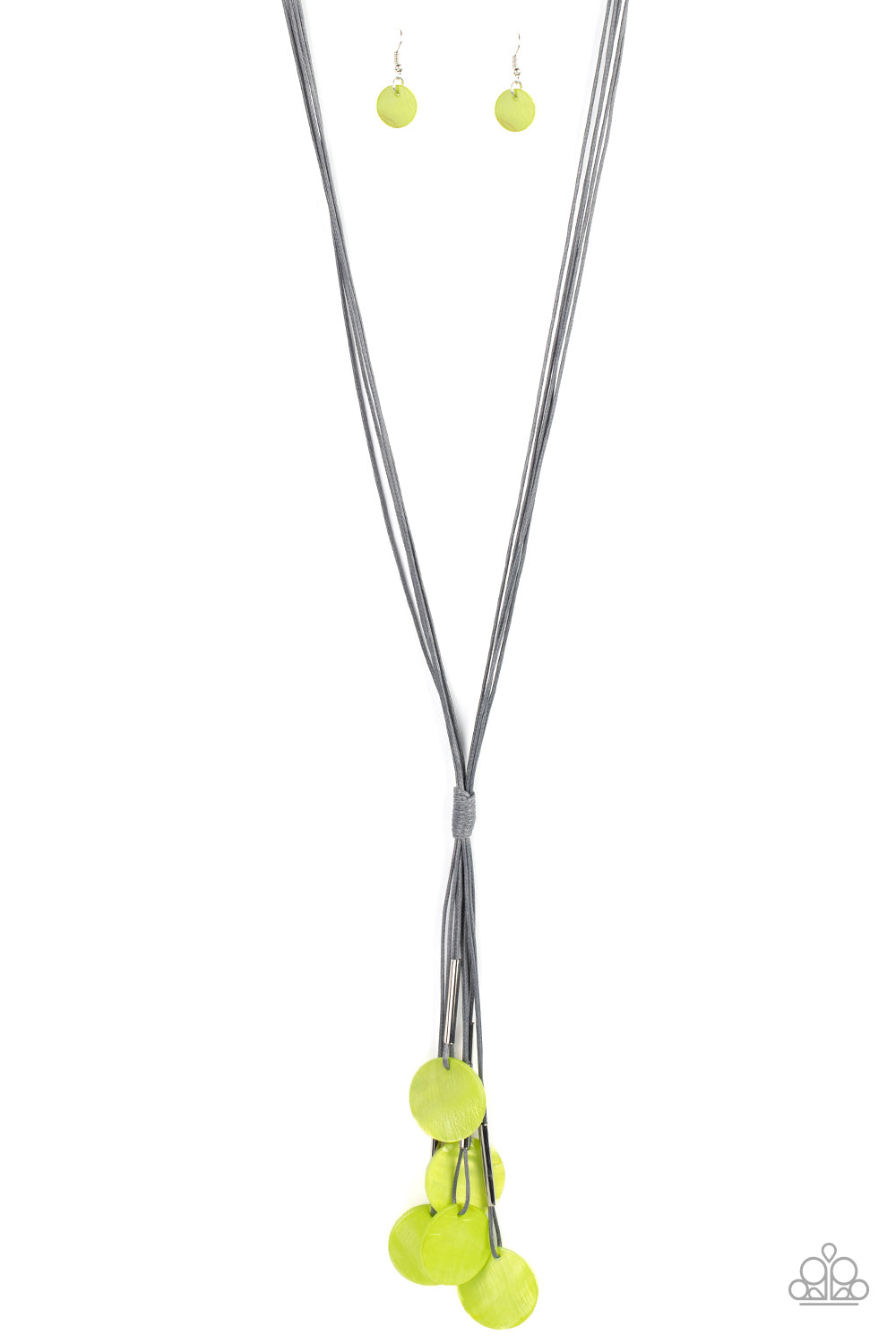 Tidal Tassels Green Necklace Paparazzi