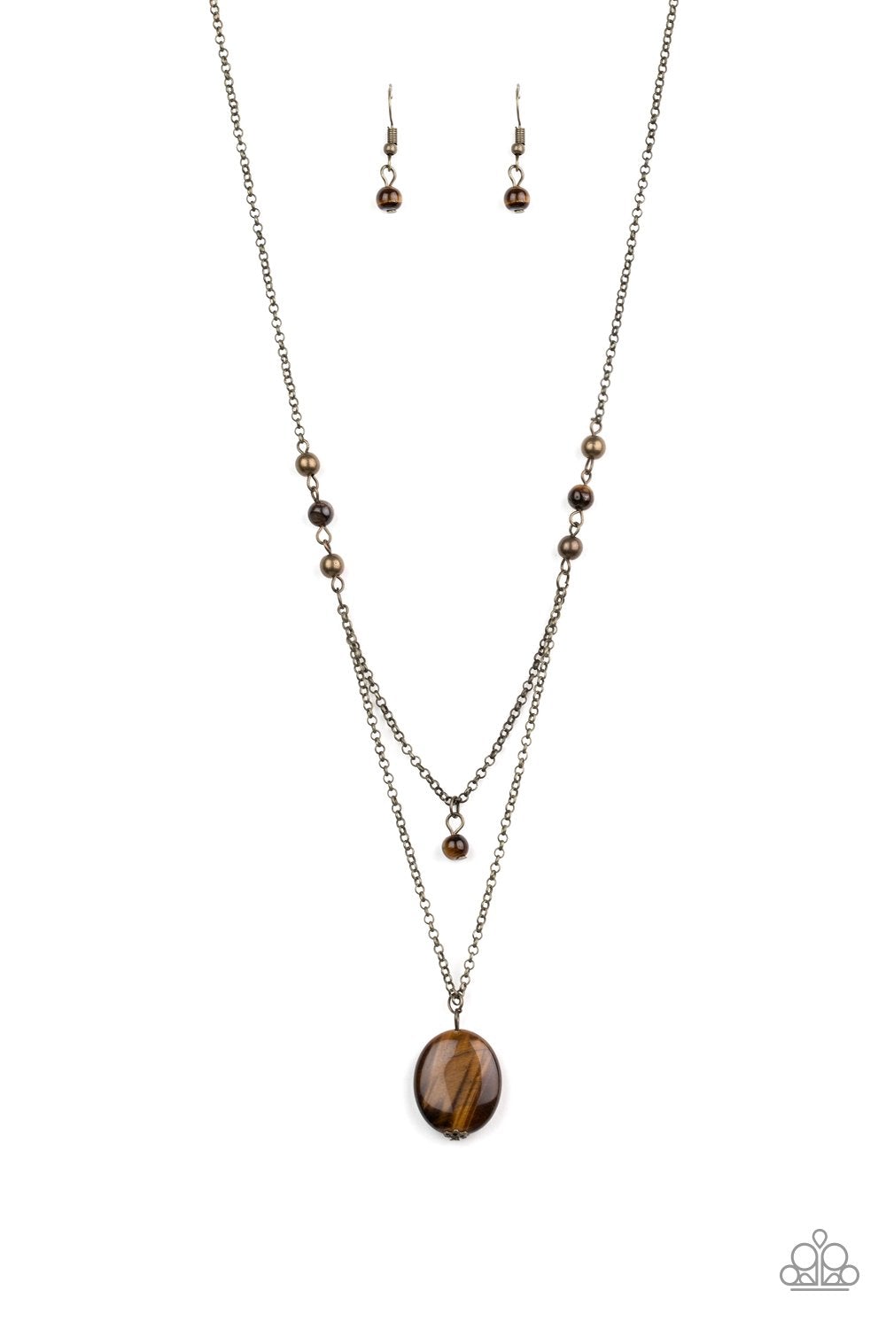 Time To Hit The ROAM Brass Necklace Paparazzi