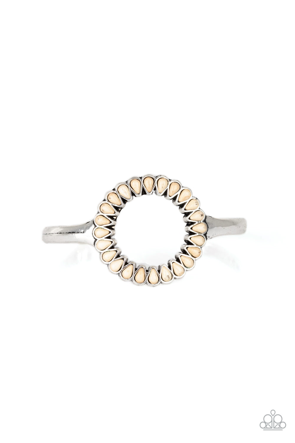 Divinely Desert White Cuff Bracelet - Daria's Blings N Things