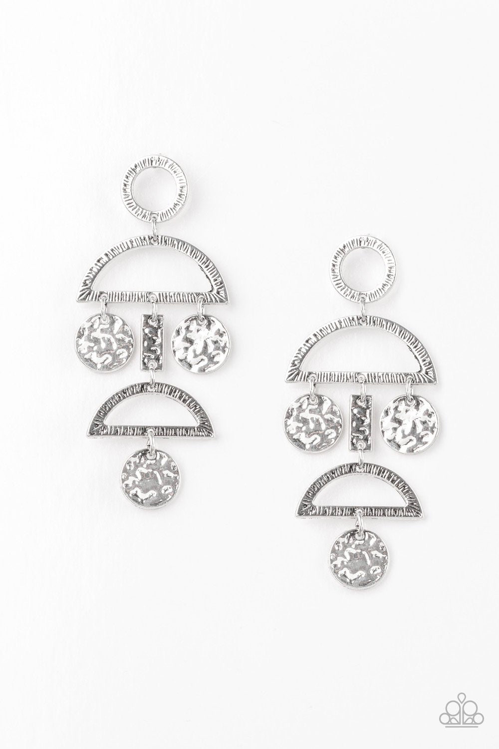 Incan Eclipse Silver Earrings