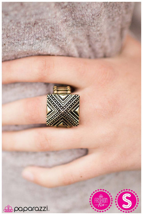 Pyramid Scheme Brass Ring Paparazzi