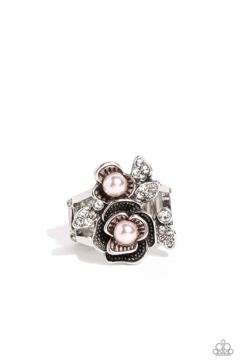 Fine-BLOOMING Pink Ring Paparazzi