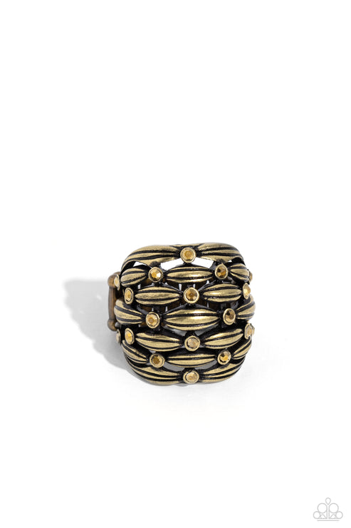 Steadfast Stack Brass Ring Paparazzi