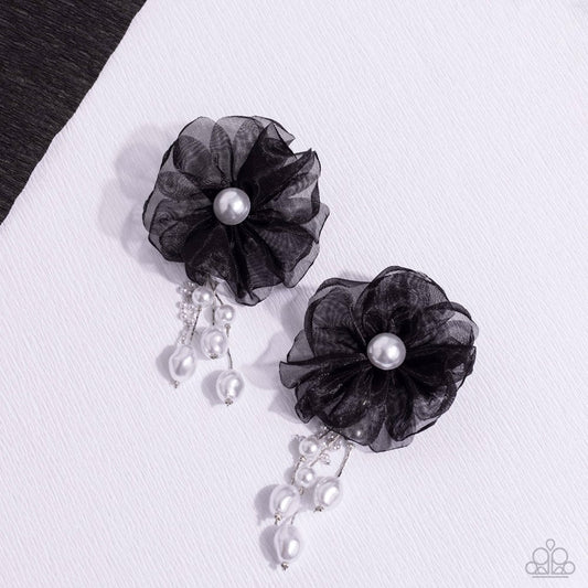 Dripping In Decadence Black Post Earrings