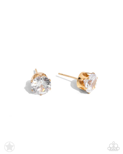 Just In TIMELESS Gold Post Earrings Paparazzi
