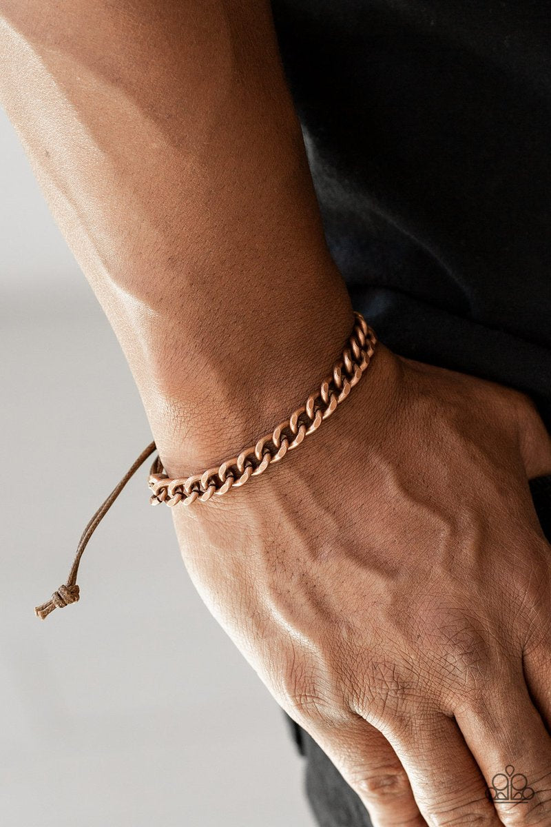 Tiebreaker Copper Urban Bracelet Paparazzi