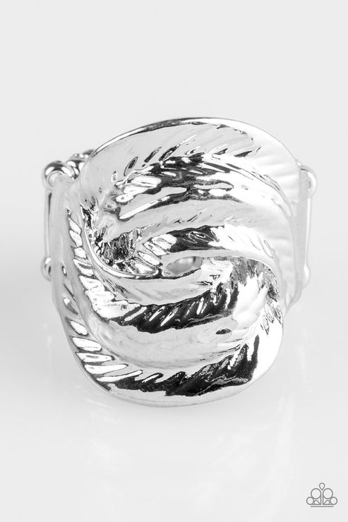 Feathers Will Fly Silver Ring Paparazzi