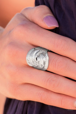 Feathers Will Fly Silver Ring Paparazzi