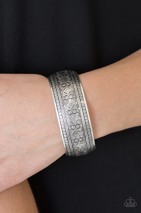Gorgeously Gypsy Silver Bracelet Paparazzi