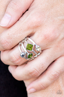 Urban Meditation Green Ring Paparazzi