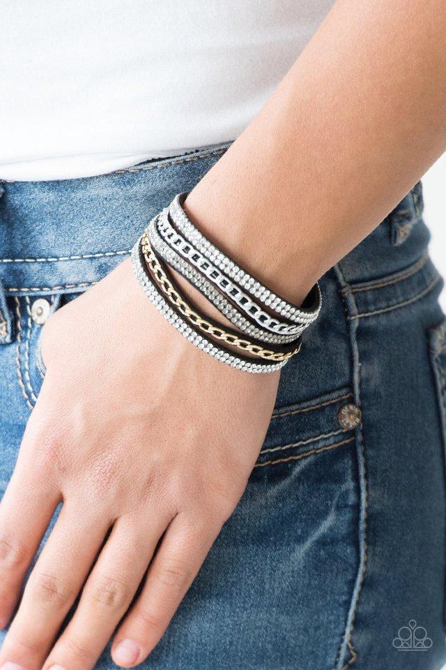 Fashion Fiend Black Wrap Bracelet Paparazzi