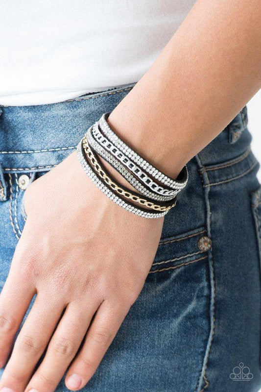 Fashion Fiend Black Wrap Bracelet Paparazzi