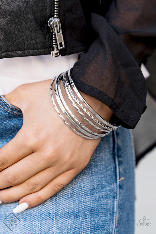 Rumble In The Concrete Jungle Silver Bracelets Paparazzi
