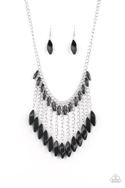 Venturous Vibes Black Necklace Paparazzi