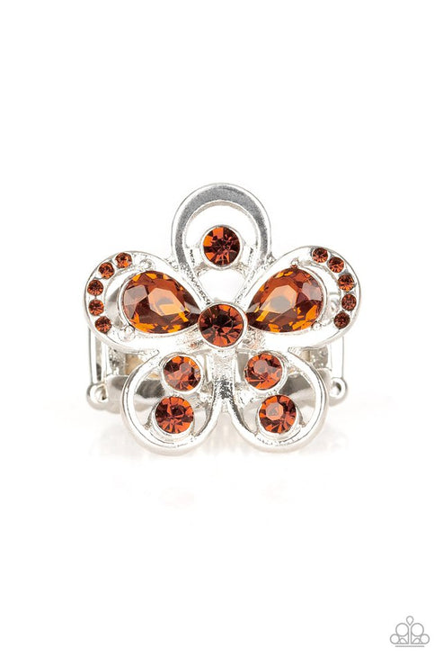 Gardens Of Grandeur Brown Ring Paparazzi