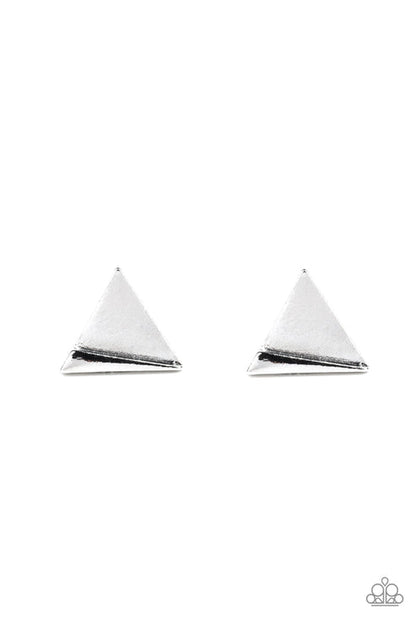 Die TRI-ing Silver Post Earrings Paparazzi