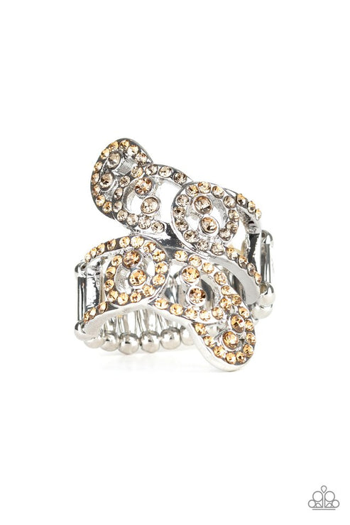 Diamond Dizzy Brown Ring