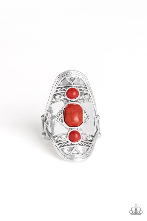 Desert Paint Red Ring Paparazzi