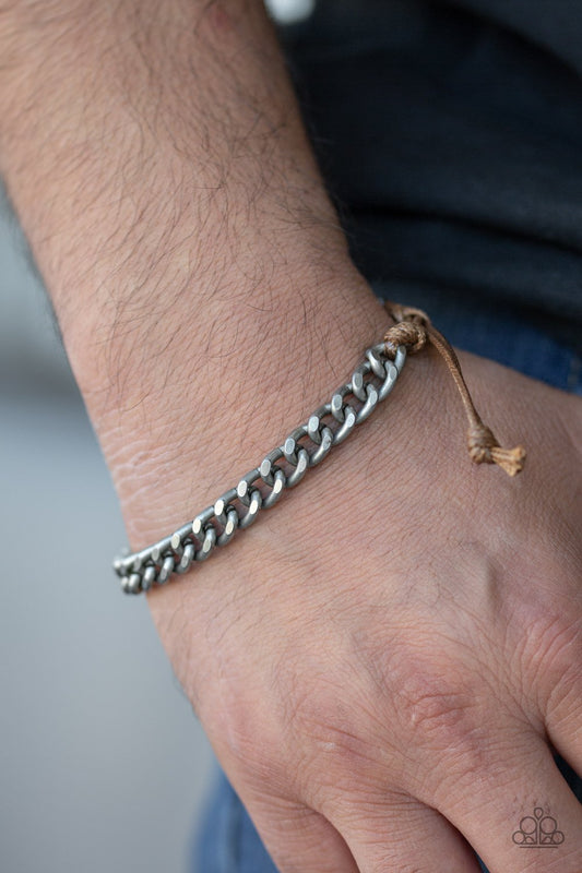 Tiebreaker Silver Urban Bracelet Paparazzi