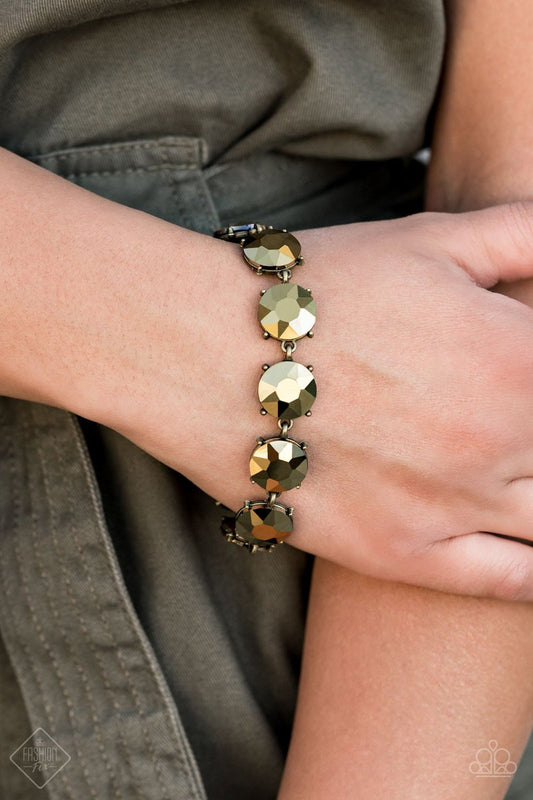 Fabulously Flashy Brass Bracelet Paparazzi