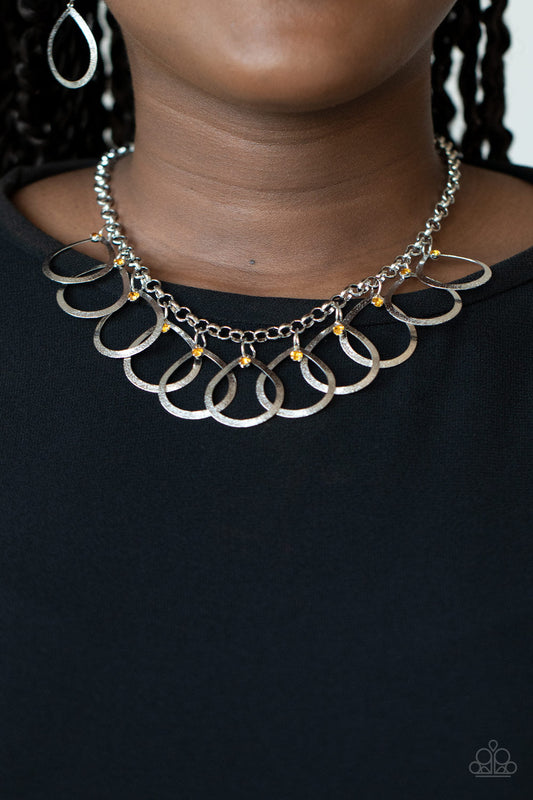 Drop By Drop Yellow Necklace Paparazzi