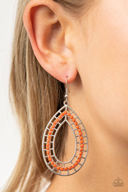 Fruity Fiesta Orange Earrings Paparazzi