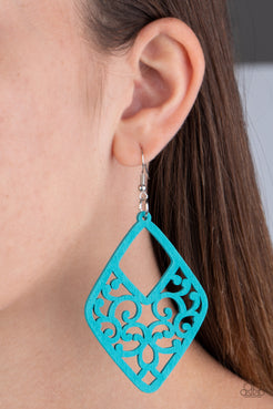 VINE For The Taking Blue Earrings Paparazzi