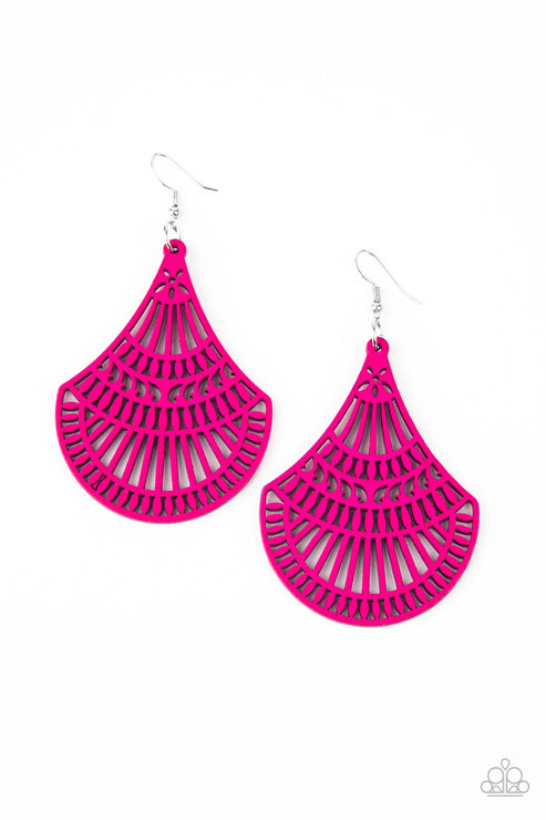 Tropical Tempest Pink Earrings
