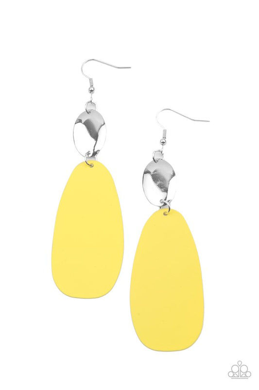 Vivaciously Vogue Yellow Earrings