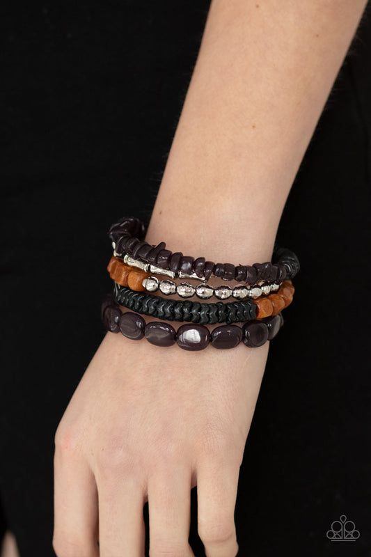 Outdoor Retreat Black Bracelet Paparazzi