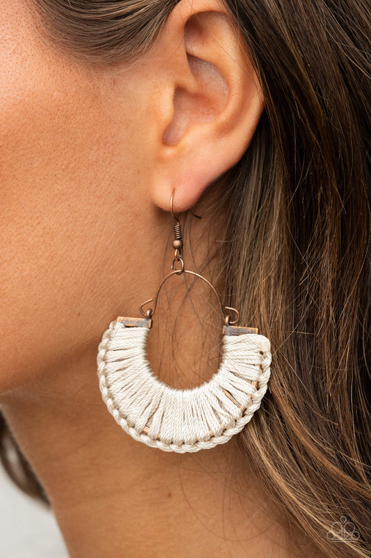 Threadbare Beauty Copper Earrings Paparazzi