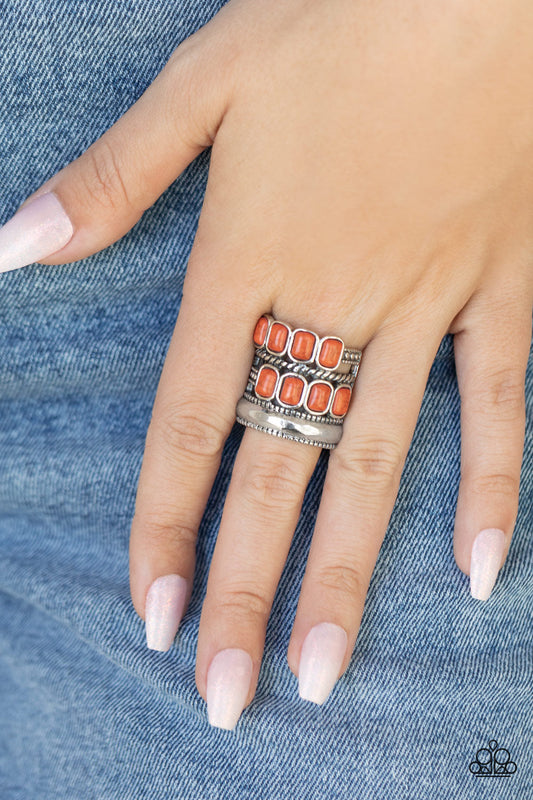 Mojave Monument Orange Ring Paparazzi